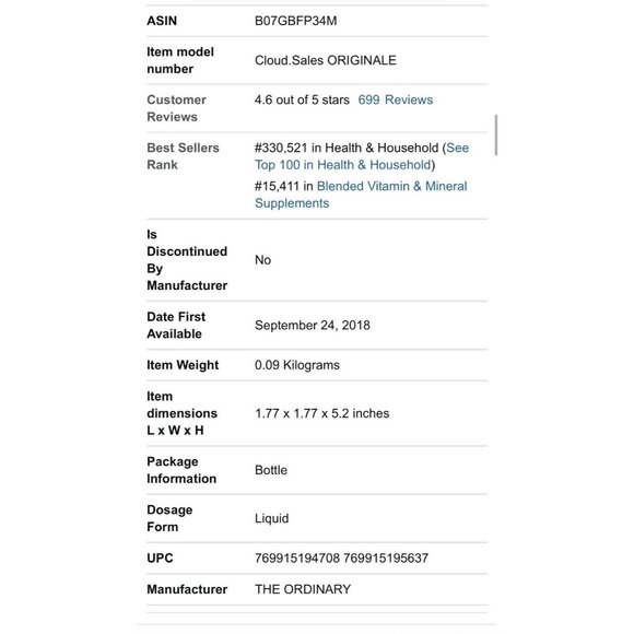 The Ordinary Amino Acids + B5 Concentrated Hydration 1 oz fl NWB - Picture 6 of 6